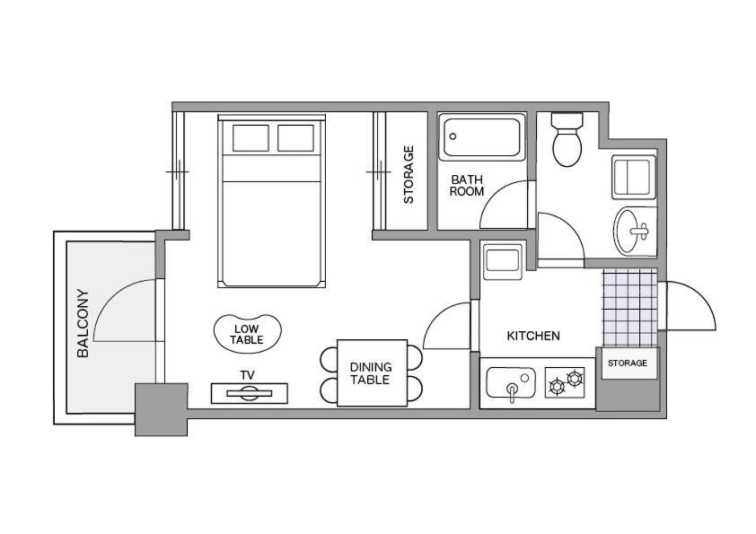 Yakuin Apartment Фукуока Екстер'єр фото