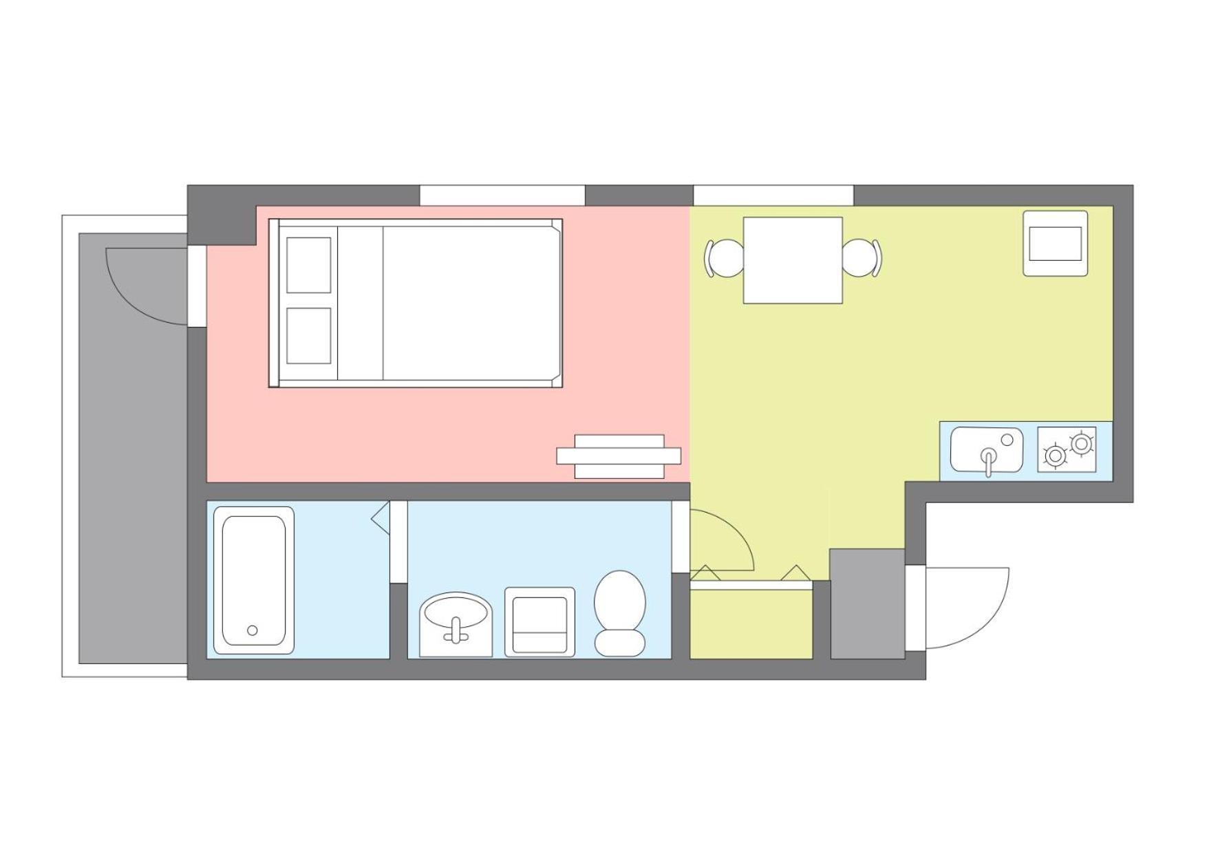 Yakuin Apartment Фукуока Екстер'єр фото